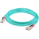 AddOn 30m SC (Male) to SC (Male) Aqua OM4 Duplex Fiber OFNR (Riser-Rated) Patch Cable - American Tech Depot