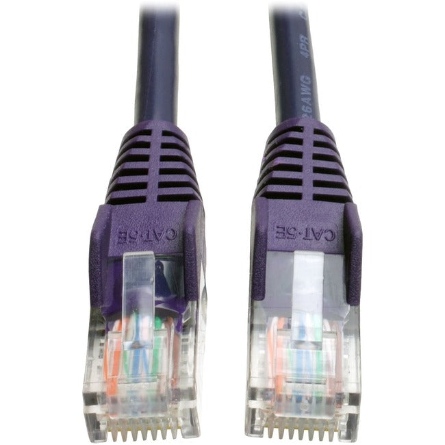 Tripp Lite 10ft Cat5e Cat5 Snagless Molded Patch Cable RJ45 M-M Purple 10' - American Tech Depot