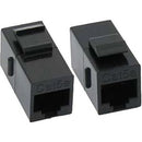 Unirise Cat5e RJ45 Keystone In-line Coupler, Black - American Tech Depot