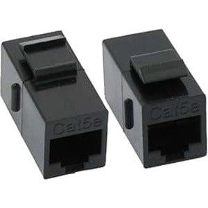 Unirise Cat5e RJ45 Keystone In-line Coupler, Black - American Tech Depot