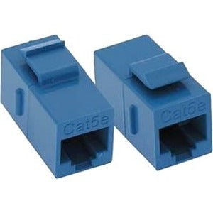 Unirise Cat5e RJ45 Keystone In-line Coupler, Blue - American Tech Depot