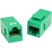 Unirise Cat5e RJ45 Keystone In-line Coupler, Green - American Tech Depot