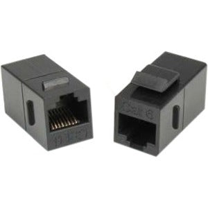 Unirise Cat6 RJ45 Keystone In-line Coupler, Black - American Tech Depot