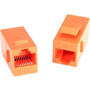 Unirise Cat6 RJ45 Keystone In-line Coupler, Orange - American Tech Depot