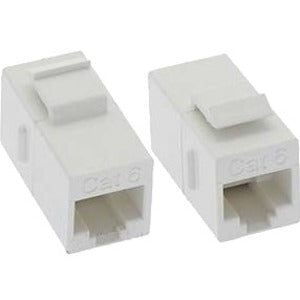 Unirise Cat6 RJ45 Keystone In-line Coupler, White - American Tech Depot
