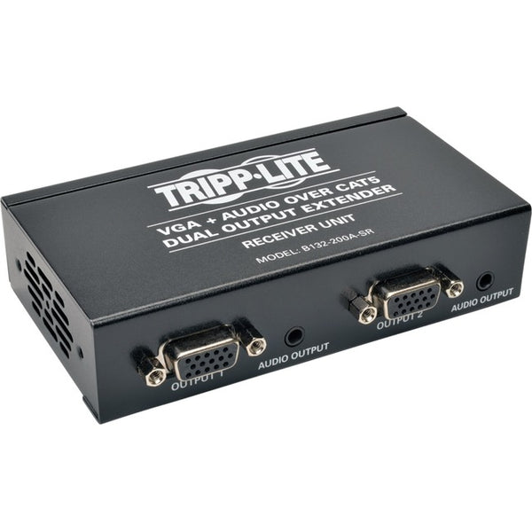 Tripp Lite Dual VGA & Audio over Cat5-Cat6 Video Extender Receiver EDID 300' - American Tech Depot