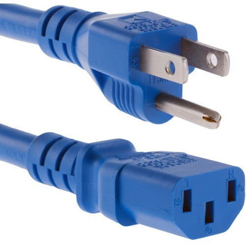 Unirise 10ft Blue Desktop- Monitor- TV Power Cord, 5-15P-C13, SVT, 10amp, 125V