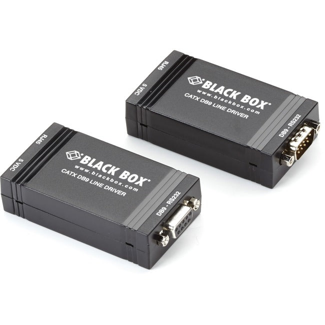 Black Box Async RS232 Extender over CATx - DB9 with Control Signals to Terminal Block