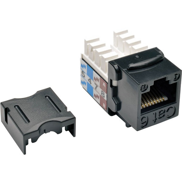 Tripp Lite Cat6-Cat5e 110 Style Punch Down Keystone Jack - Black, 10-Pack - American Tech Depot