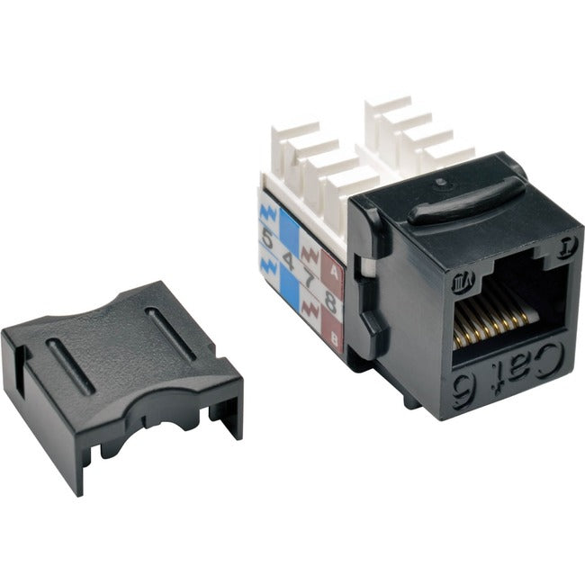 Tripp Lite Cat6-Cat5e 110 Style Punch Down Keystone Jack - Black, 10-Pack - American Tech Depot