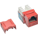 Tripp Lite Cat6-Cat5e 110 Style Punch Down Keystone Jack - Red, 25-Pack - American Tech Depot