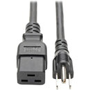 Tripp Lite 8ft Power Cord Adapter Cable 5-15P to C19 Heavy Duty 15A 14AWG 8' - American Tech Depot