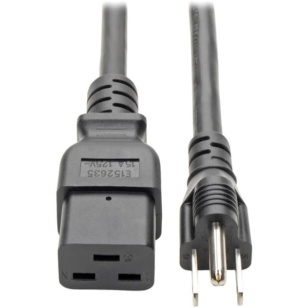 Tripp Lite 8ft Power Cord Adapter Cable 5-15P to C19 Heavy Duty 15A 14AWG 8' - American Tech Depot