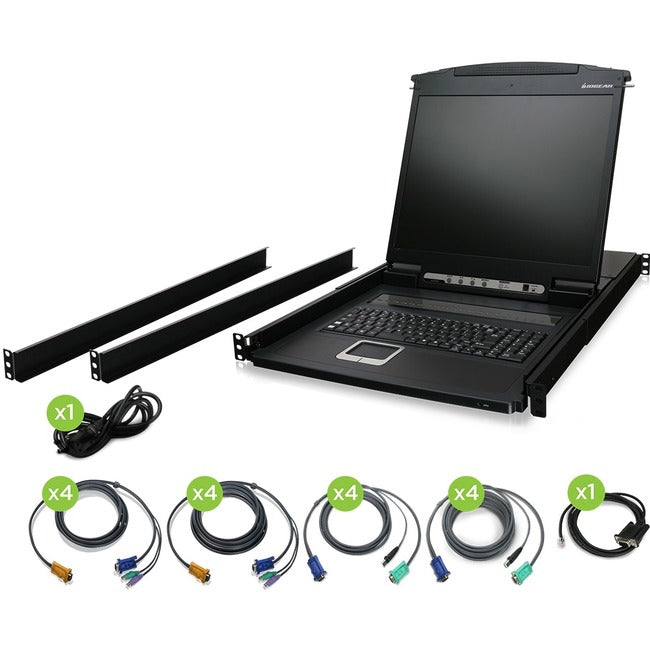 IOGEAR 16-Port 19" LCD KVM Drawer Kit with PS/2 and USB KVM Cables