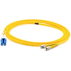 AddOn 3m FC (Male) to LC (Male) Yellow OS2 Duplex Fiber OFNR (Riser-Rated) Patch Cable - American Tech Depot