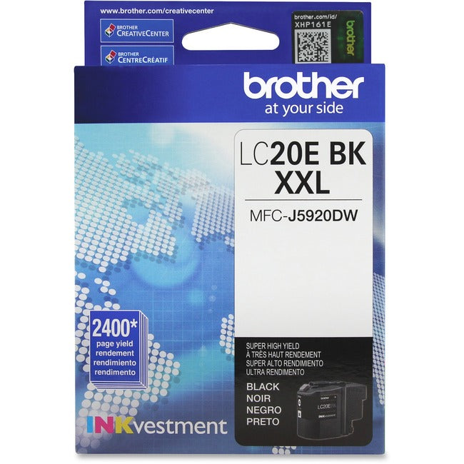 Brother Genuine LC20EBK INKvestment Super High Yield Black Ink Cartridge - American Tech Depot