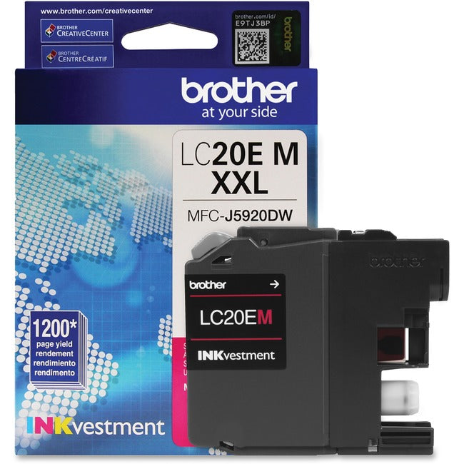 Brother Genuine LC20EM INKvestment Super High Yield Magenta Ink Cartridge - American Tech Depot