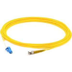 AddOn 5m FC (Male) to LC (Male) Yellow OS2 Simplex Fiber OFNR (Riser-Rated) Patch Cable - American Tech Depot