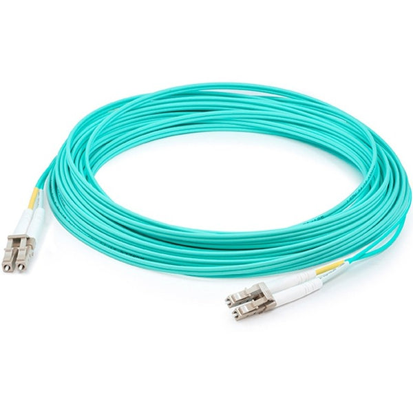 AddOn 2m HP QK733A Compatible LC (Male) to LC (Male) Aqua OM4 Duplex Fiber OFNR (Riser-Rated) Patch Cable - American Tech Depot