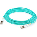 AddOn 50m HP AJ839A Compatible LC (Male) to LC (Male) Aqua OM3 Duplex Fiber OFNR (Riser-Rated) Patch Cable - American Tech Depot