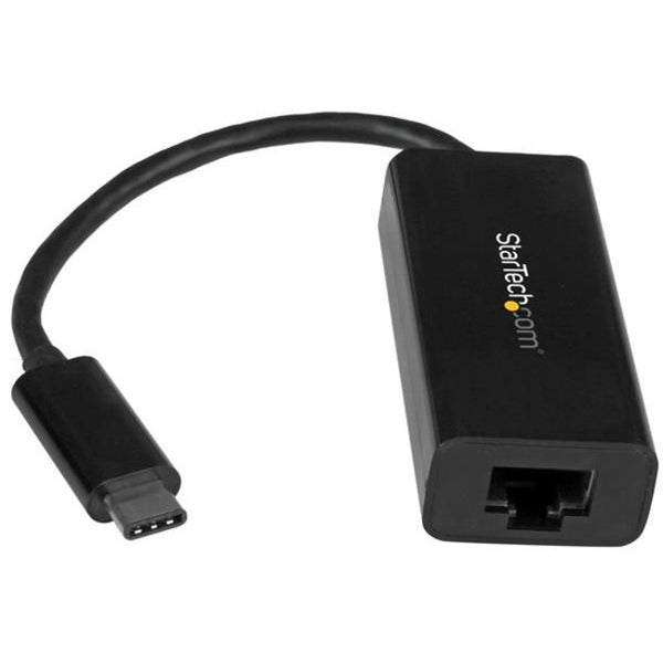 StarTech.com USB C to Gigabit Ethernet Adapter - Thunderbolt 3 - 10-100-1000Mbps - Black - American Tech Depot