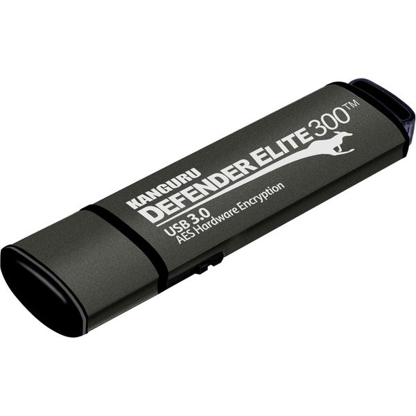 Kanguru Defender Elite300™ FIPS 140-2 Certified, AES XTS 256-Bit Hardware Encrypted USB 3 Secure Flash Drive with Physical Write Protect Switch, 128G