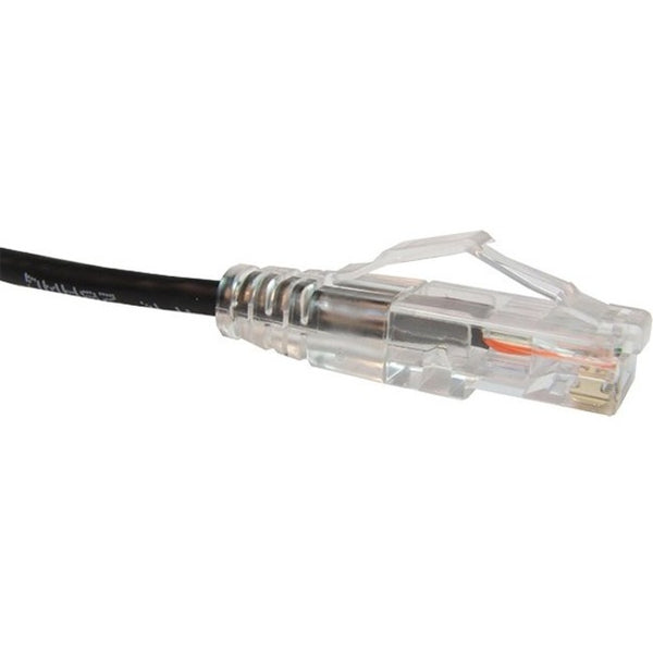 Unirise Clearfit Slim Cat6 Patch Cable, Snagless, Black, 25ft - American Tech Depot