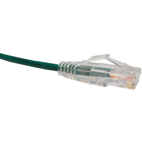 Unirise Clearfit Slim Cat6 Patch Cable, Snagless, Green, 30ft - American Tech Depot