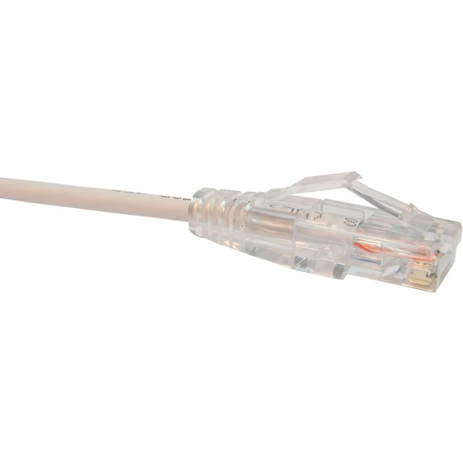 Unirise Clearfit Slim Cat6 Patch Cable, Snagless, White, 4ft - American Tech Depot
