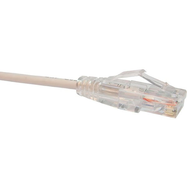Unirise Clearfit Slim Cat6 Patch Cable, Snagless, White, 30ft - American Tech Depot