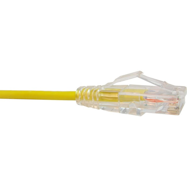 Unirise Clearfit Slim Cat6 Patch Cable, Snagless, Yellow, 10ft - American Tech Depot
