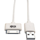 Tripp Lite 3ft USB-Sync Charge Cable 30-Pin Dock Connector for Apple White 3' - American Tech Depot