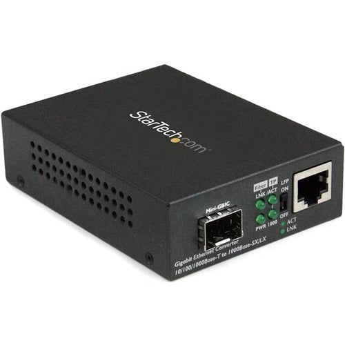 StarTech.com Gigabit Ethernet Fiber Media Converter with Open SFP Slot - Supports 10-100-1000 Networks