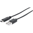 Manhattan Hi-Speed USB 2.0 A Male to C Male Device Cable, 3 ft, Black - American Tech Depot