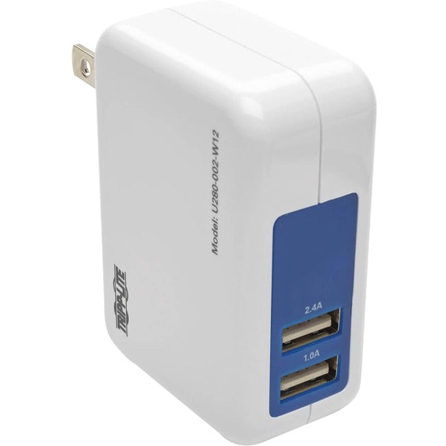 Tripp Lite Dual Port USB Tablet Phone Wall Travel Charger 5V - 1.0-2.4A - American Tech Depot