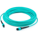 AddOn 30m MPO (Female) to MPO (Female) 12-Strand Aqua OM4 Crossover Fiber OFNR (Riser-Rated) Patch Cable - American Tech Depot