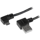 StarTech.com 2m 6 ft Micro-USB Cable with Right-Angled Connectors - M-M - USB A to Micro B Cable - American Tech Depot