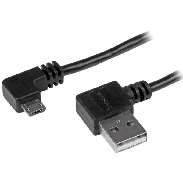 StarTech.com 2m 6 ft Micro-USB Cable with Right-Angled Connectors - M-M - USB A to Micro B Cable - American Tech Depot