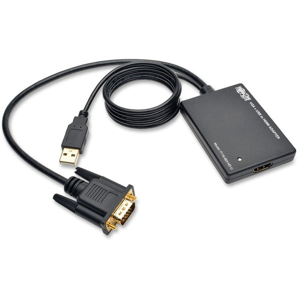 Tripp Lite VGA to HDMI Component Adapter Converter with USB Audio Power VGA to HDMI 1080p - American Tech Depot
