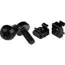 StarTech.com M6 x 12mm - Screws and Cage Nuts - 100 Pack, Black - M6 Mounting Screws & Cage Nuts for Server Rack & Cabinet