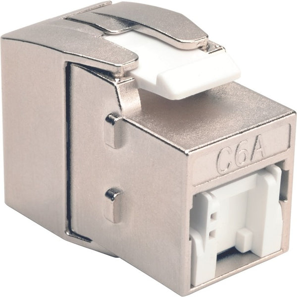 Tripp Lite Shielded Cat6a Keystone Jack with Dust Shutter, 180-Degree , Toolless - American Tech Depot