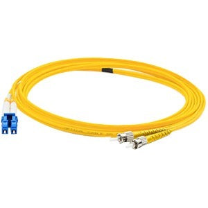 AddOn 5m FC (Male) to LC (Male) Yellow OS2 Duplex Fiber OFNR (Riser-Rated) Patch Cable - American Tech Depot