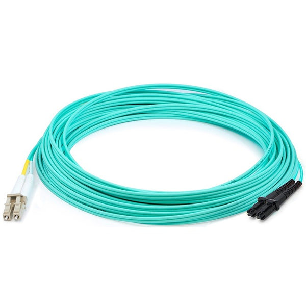 AddOn 1m LC (Male) to MT-RJ (Male) Aqua OM3 Duplex Fiber OFNR (Riser-Rated) Patch Cable - American Tech Depot