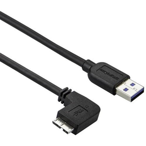 StarTech.com 0.5m 20in Slim Micro USB 3.0 Cable - M-M - USB 3.0 A to Left-Angle Micro USB - USB 3.1 Gen 1 (5 Gbps) - American Tech Depot