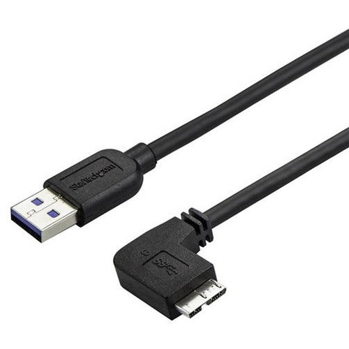 StarTech.com 0.5m 20in Slim Micro USB 3.0 Cable - M-M - USB 3.0 A to Right-Angle Micro USB - USB 3.1 Gen 1 (5 Gbps) - American Tech Depot