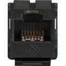 Black Box GigaTrue2 CAT6 Keystone Jack - Unshielded, 110 Punchdown Type, TAA, Black - American Tech Depot