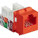 Black Box GigaTrue2 CAT6 Keystone Jack - Unshielded, 110 Punchdown Type, TAA, Orange - American Tech Depot