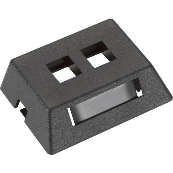 Black Box GigaStation2 Modular Furniture Wallplate - 2-Port, Black
