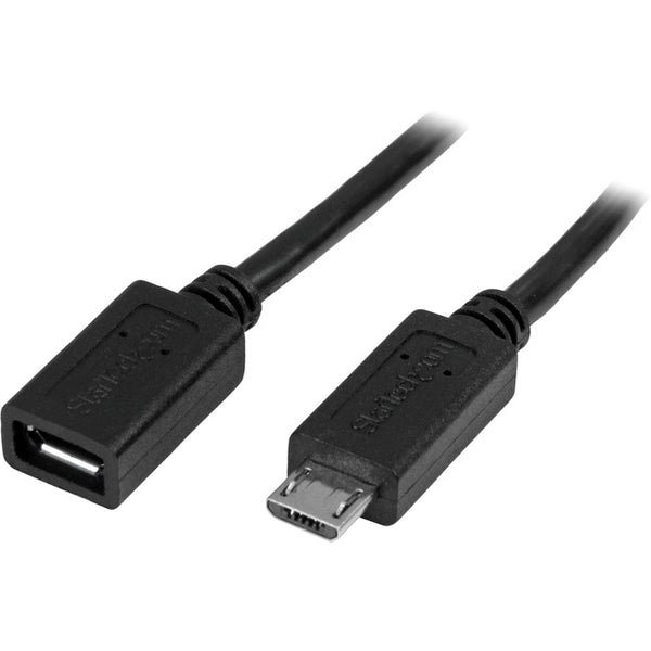 StarTech.com 0.5m 20in Micro-USB Extension Cable - M-F - Micro USB Male to Micro USB Female Cable - American Tech Depot