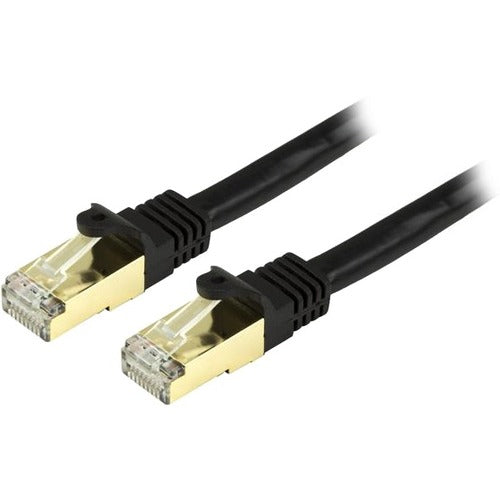 StarTech.com 10ft CAT6A Ethernet Cable - 10 Gigabit Category 6A Shielded Snagless RJ45 100W POE Patch Cord - 10GbE Black UL-TIA Certified - American Tech Depot